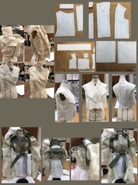 a series of photos showing the process of making a mannequin